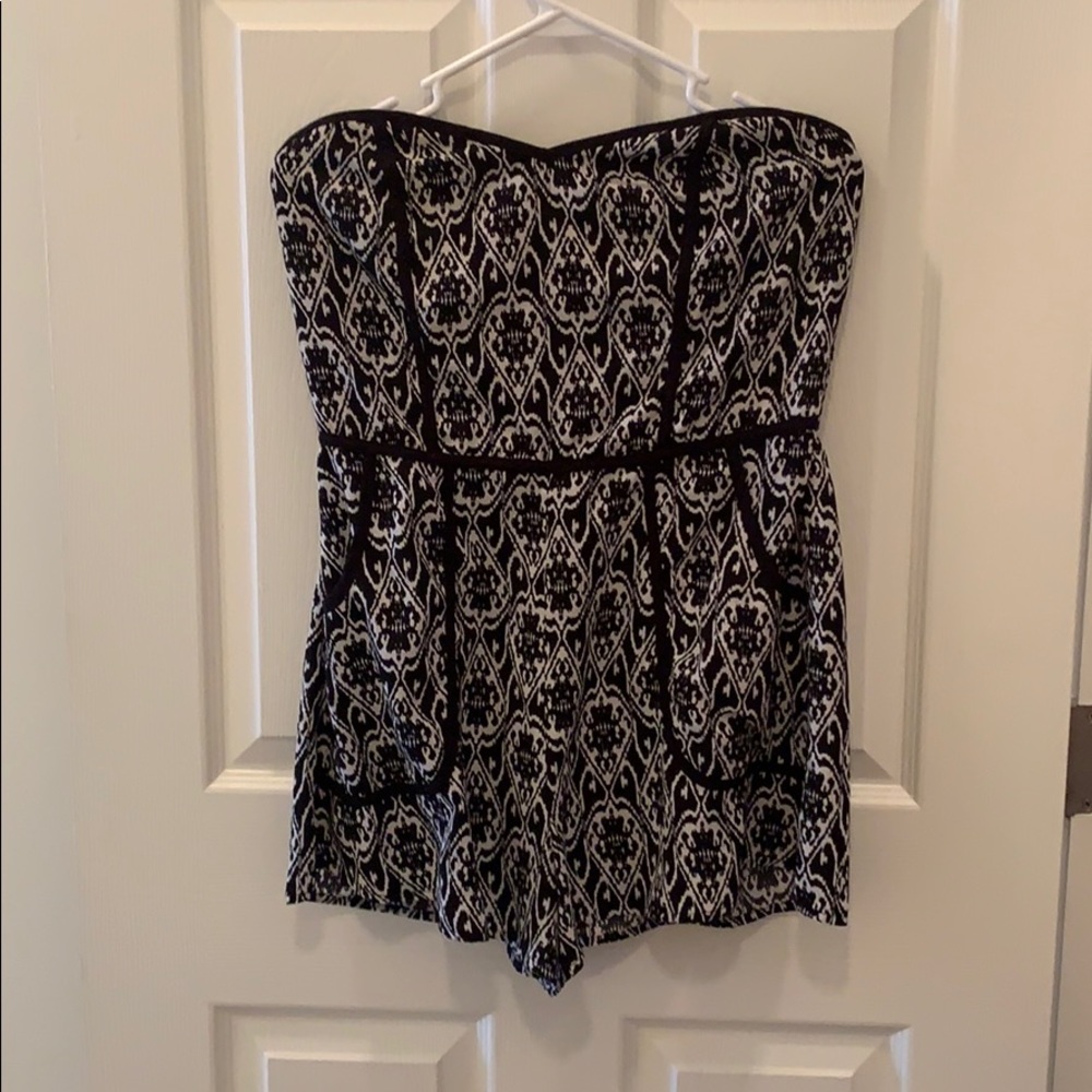 Black and white romper
